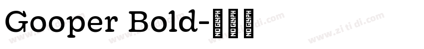 Gooper Bold字体转换